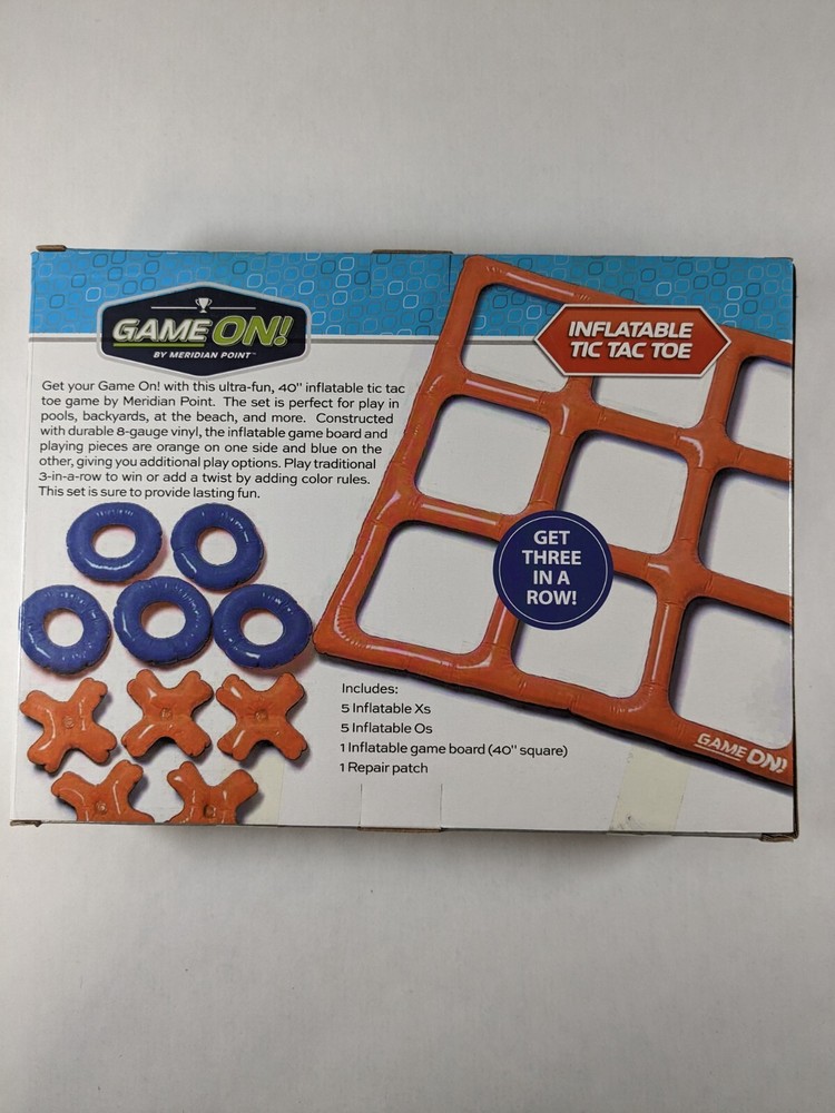 Game On Inflatable Tic Tac Toe. 40" pool Toy