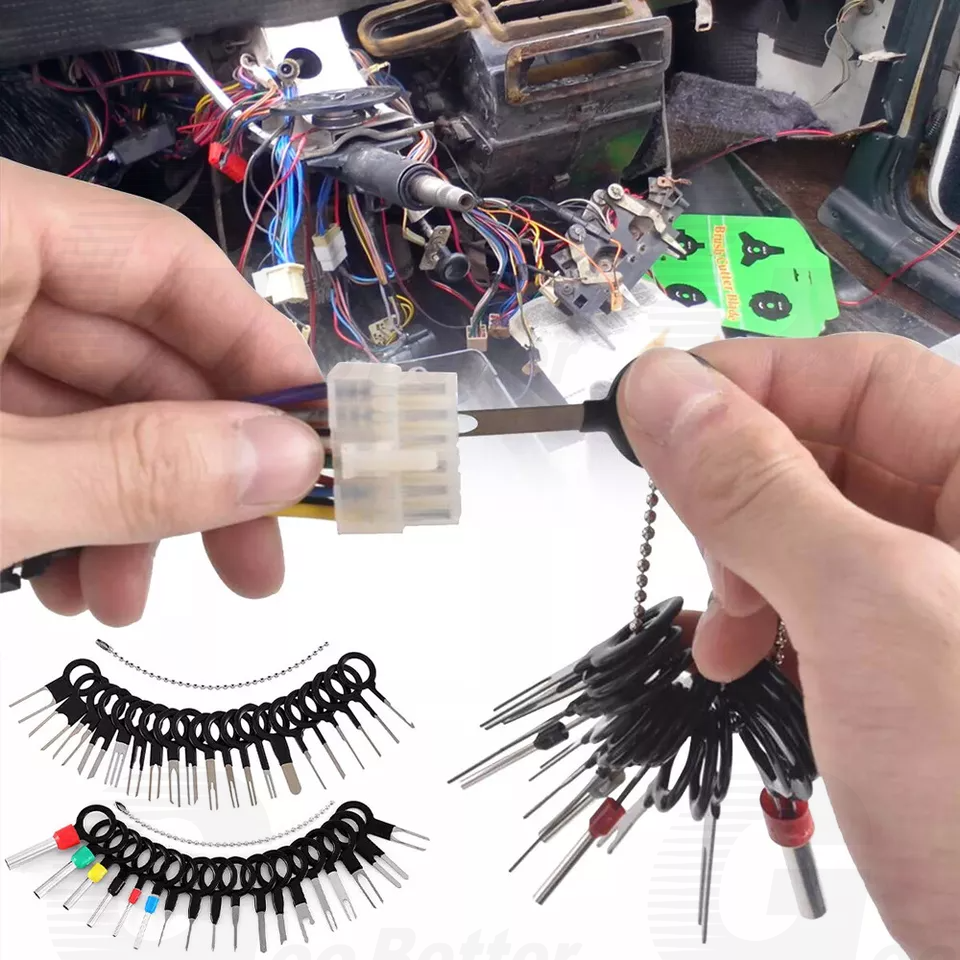 100pcs Pin Ejector Wire Kit Extractor Connector Puller Car Terminal Removal Tool