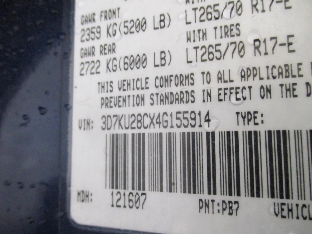 RAM2500 2004 Battery Tray 1886472