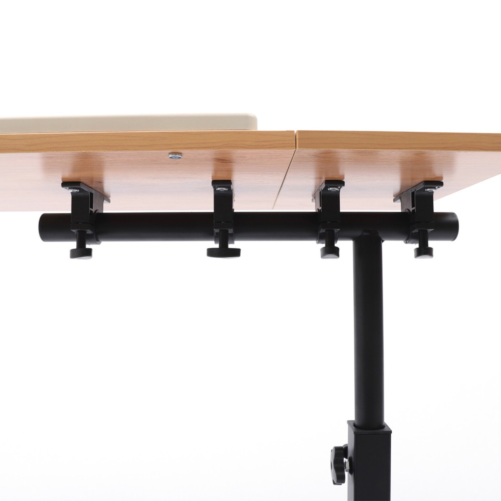 Rolling Laptop Stand Computer Desk Portable PC Bed Table Height Adjustable