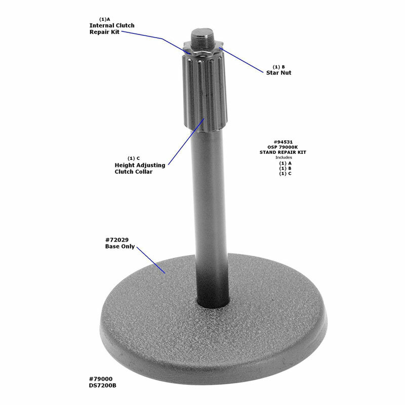 On-Stage DS7200B Adjustable Height Desktop Stand, Black