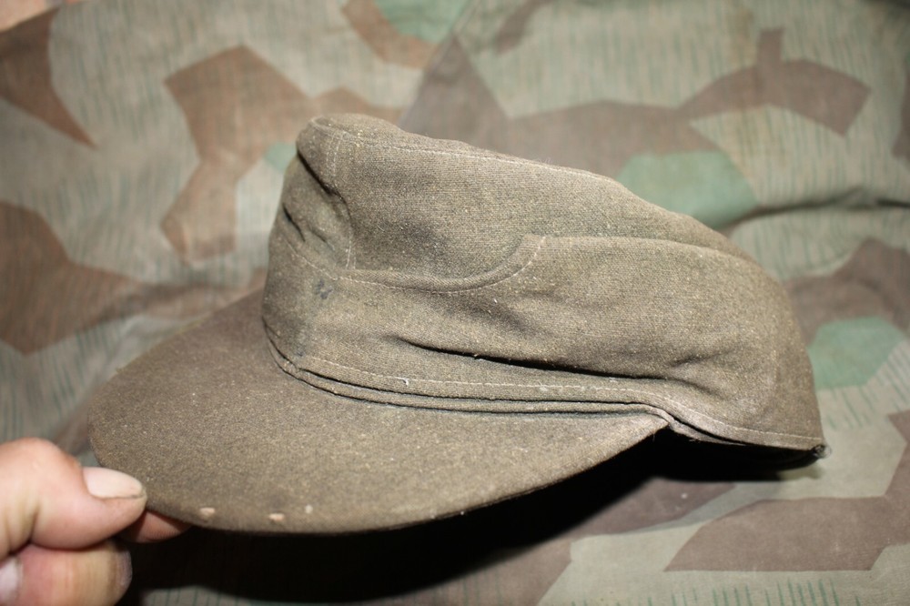 ORIGINAL WW2 GERMAN M43 FELDMUTZE STYLE FIELD CAP MODIFIED WH SS OSTFRONT