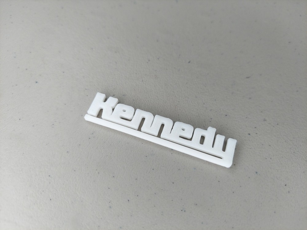 Kennedy Kits Tool Box "Kennedy" Label Placard Emblem Plastic