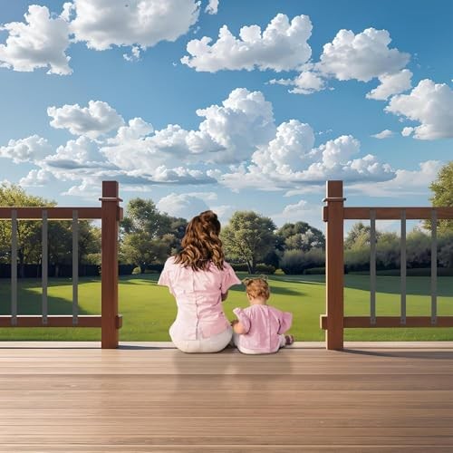 Pack Deck Balusters Rectangle Deck Railing Balusters 26 Inch 25 Black-Rectangle