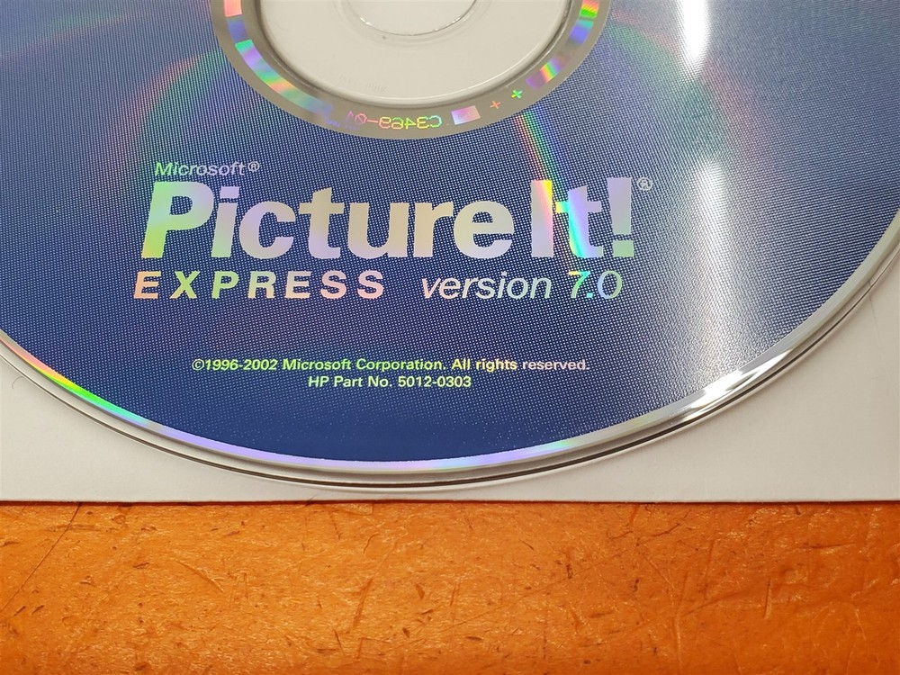 ⭐️⭐️⭐️⭐️⭐️ Microsoft Picture It! EXPRESS Version 7.0 Software CD Only