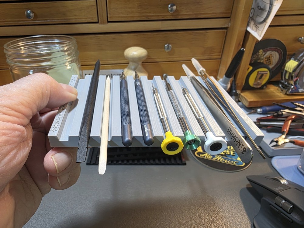 Watchmaker's Tool Tray with 10 Grooves