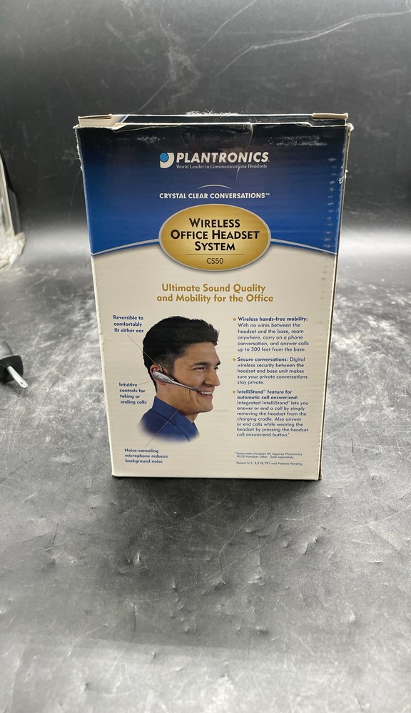 Plantronics CS50 Wireless Office Headset System Base & Headset