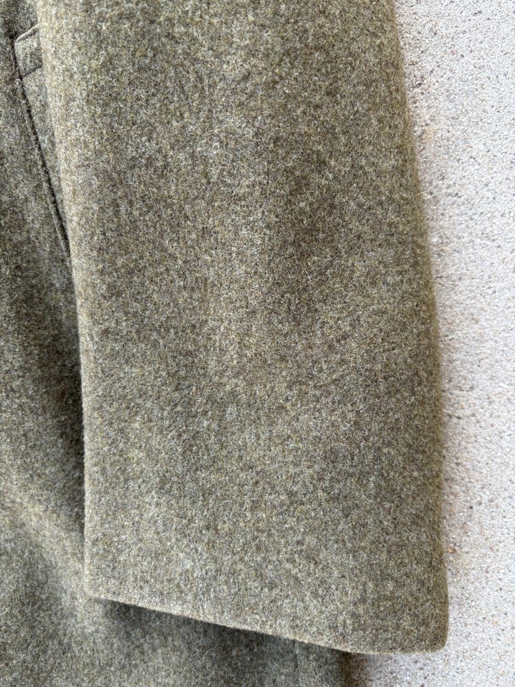 US WWII OD Enlisted Man's Wool Overcoat Size 38R with Sergeant First Class
