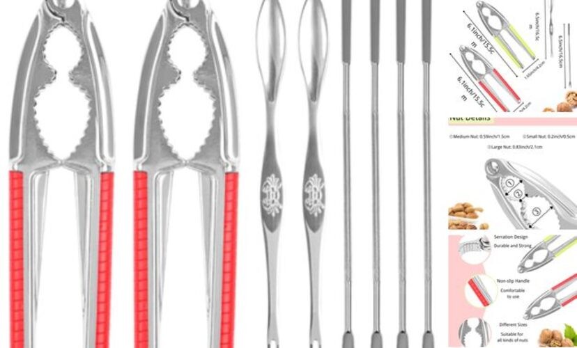 8 Pcs Nut Crackers for All Nutcracker Seafood Tools Walnut Cracker for 3# 2pcs