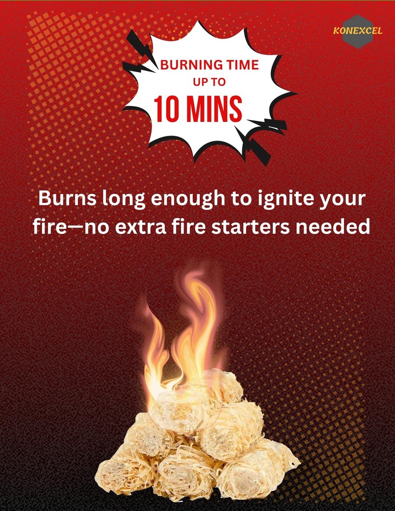 130 pcs Large Fire Starters, Natural Fire Starter for Campfires, Firestarters...