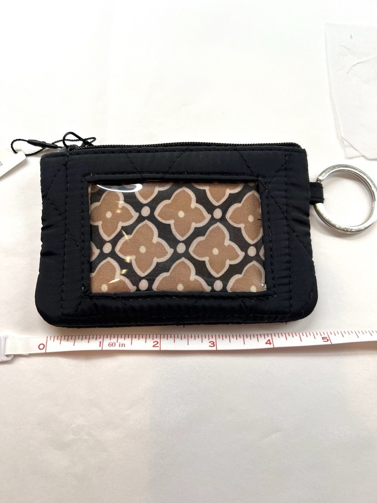 NWT Vera Bradley Zip ID Case solid black