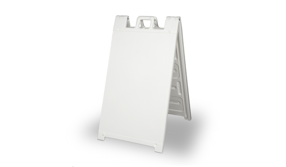 White Signicade A-Frame - Includes 2 Full Color Prints