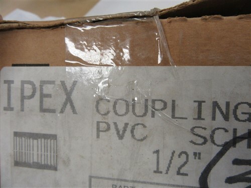 IPEX PVC PIPE COUPLING 1/2" GRAY 036106 / ASTM-02464 SET OF (15)