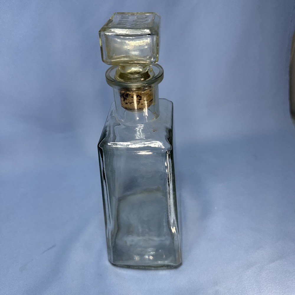 Cuervo 1800 Bottle, Empty, Original Stopper, Clear Decanter.