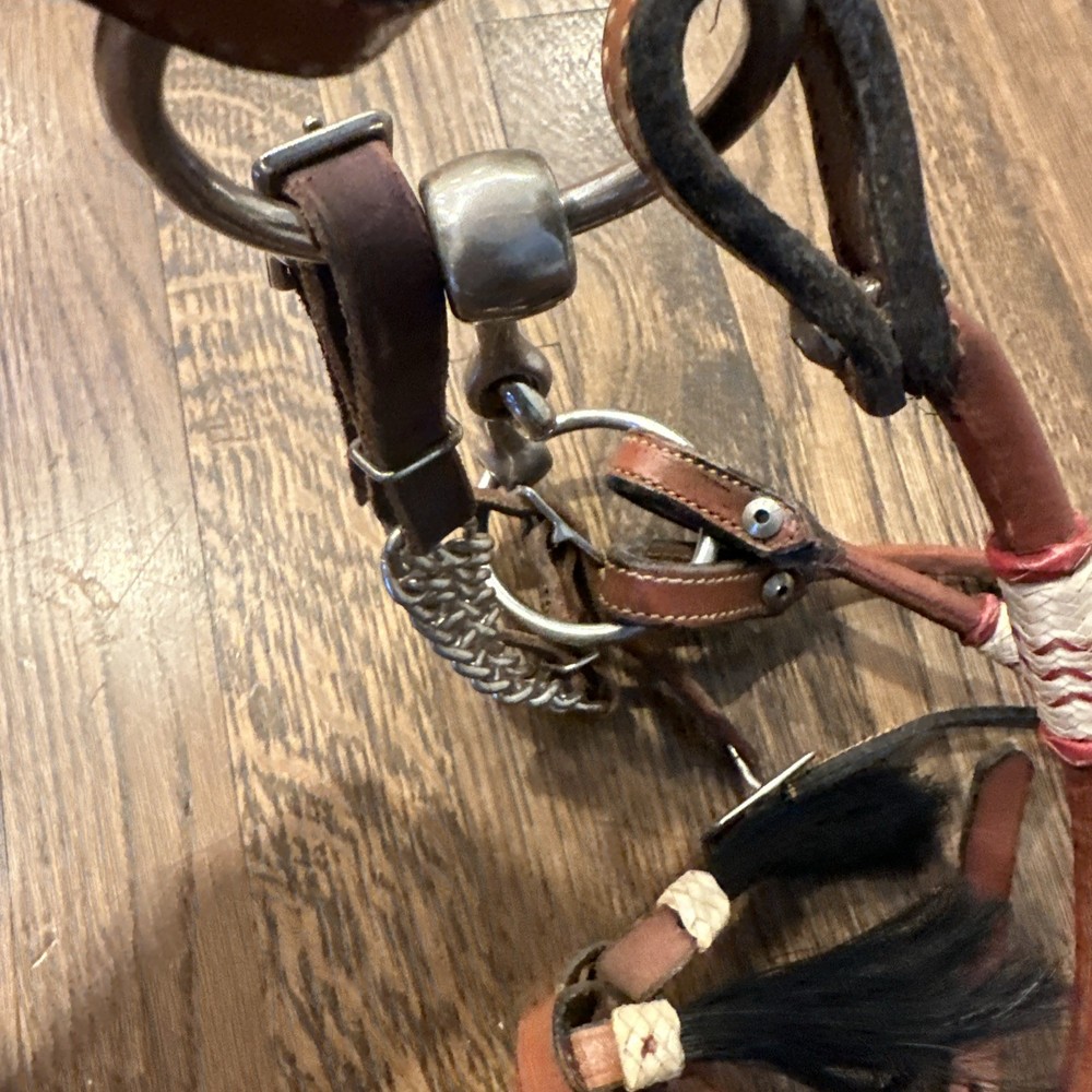 Bridle that combines side pull control with the action of a snaffle bit #R45