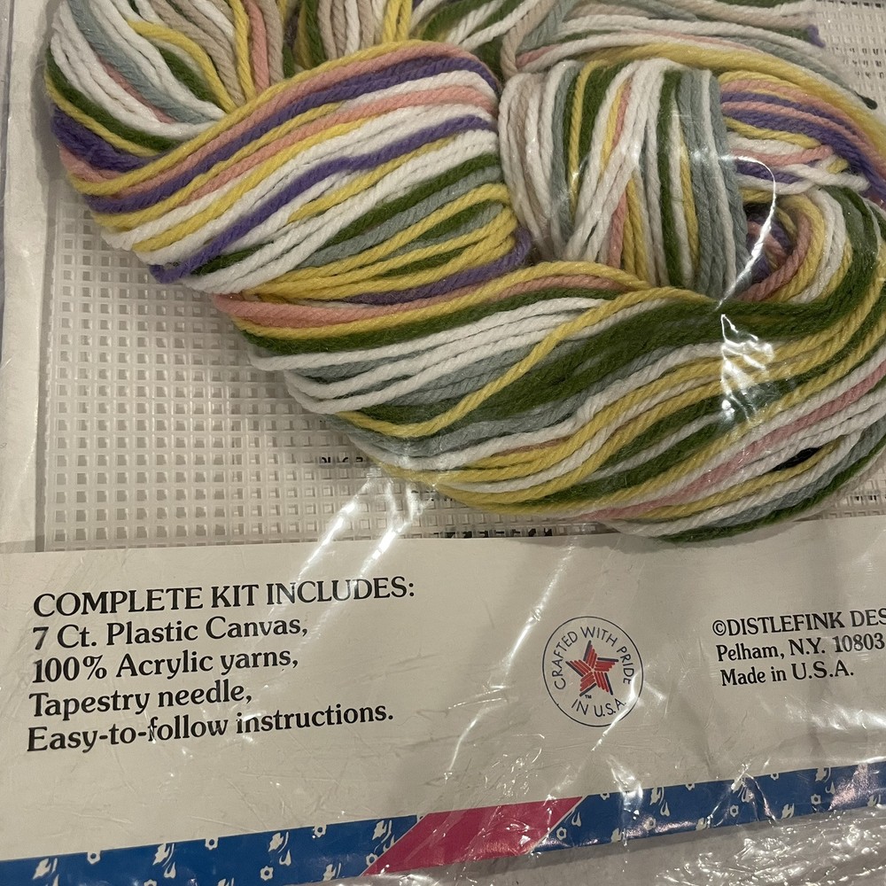 Distlefink Designs Easter Plastic Canvas Kit Bunny Time Craft 6 Easter Egg Cups