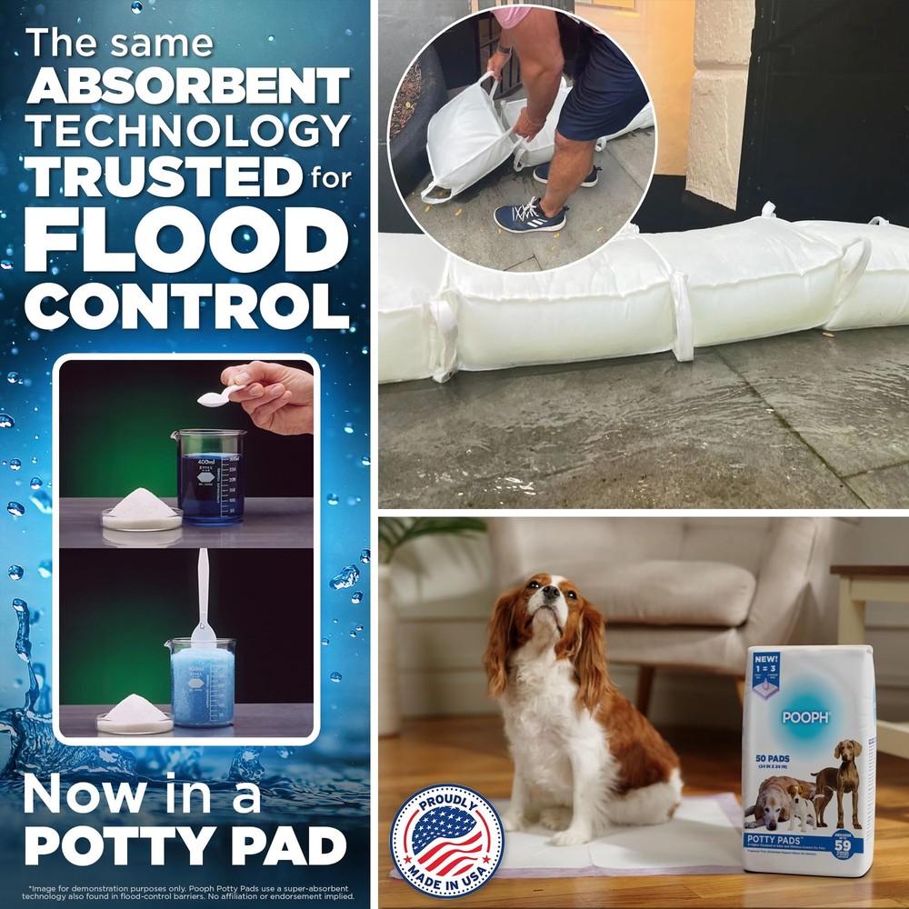 ® Potty Pads™ – 50 Count – Superior Absorbency & Odor Control – Absorbs 59oz,...