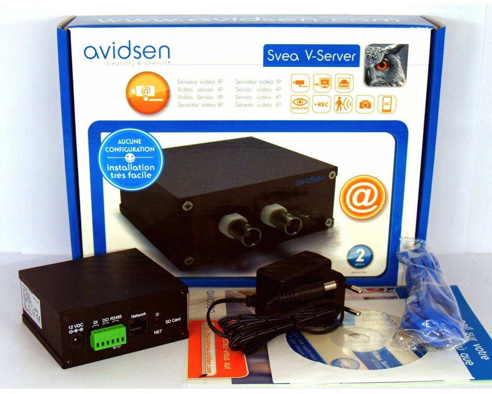 AVIDSEN SVEA VIDEO SERVER - TURNS CAMERA INTO IP CAMERA WITH DVR SD