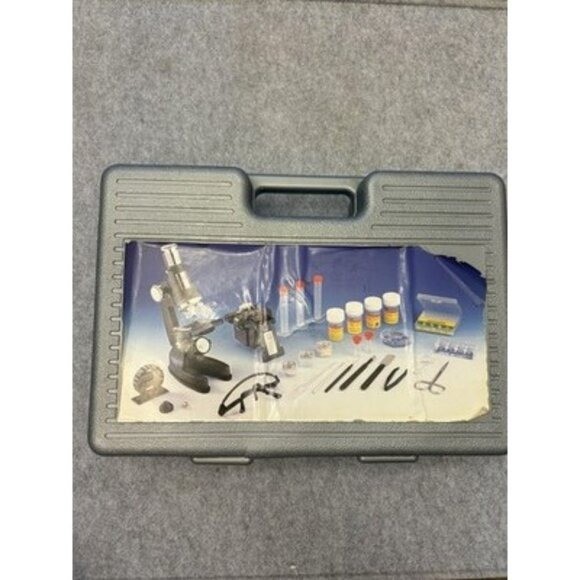 Deluxe Microscope Set Kit 100x-1200x Magnification Kids Science Lab Tools Case