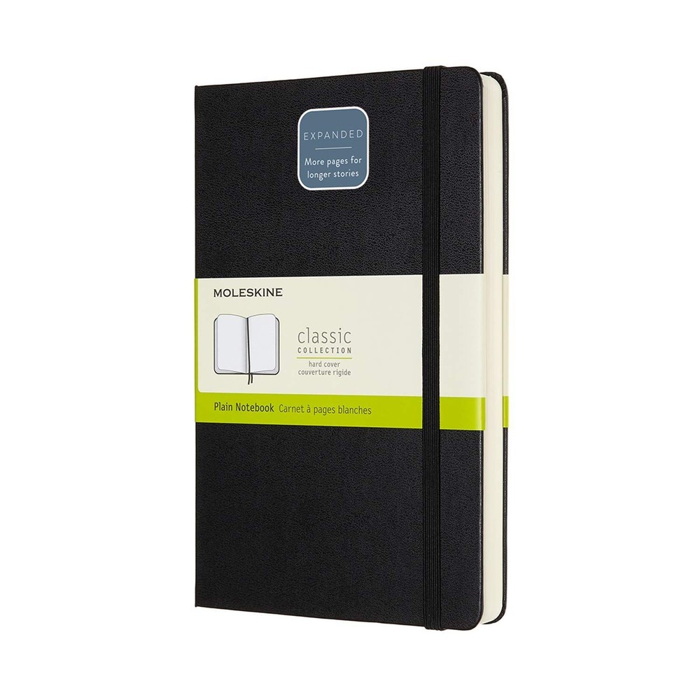 Moleskine Note Classic Notebook Expanded (400 pages) Hardcover Plain Large Size