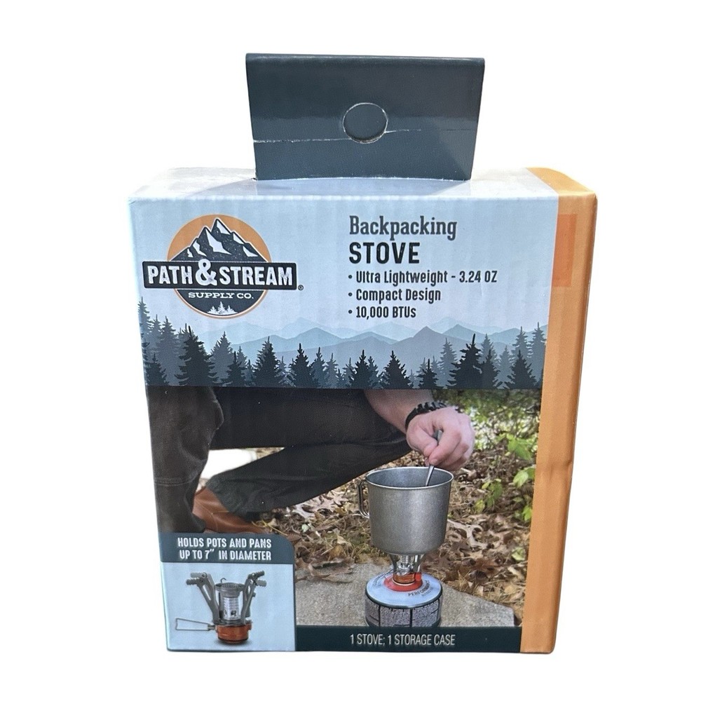 Path & Stream Portable Backpacking Stove & Storage Case Compact Lightweight New