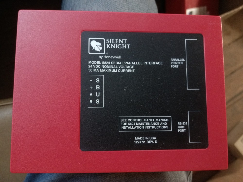 Silent Knight 5824 Serial/Parallel Interface Module Honeywell Fire Alarm RS-232