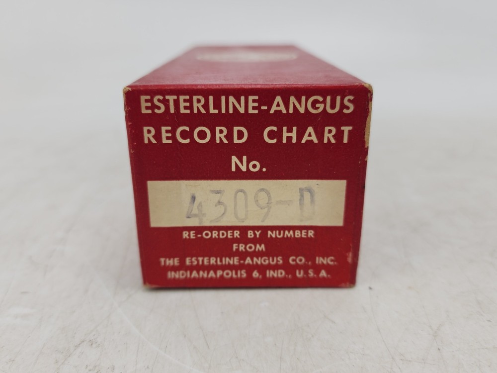 Vintage Esterline Angus Chart Paper Roll 4309-D AS IS