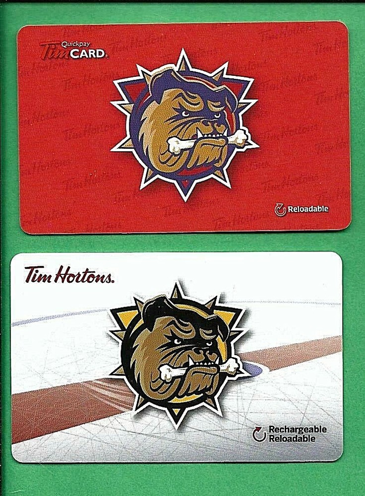 2015  2017 Tim Hortons Hamilton Bulldogs OHL  Gift Cards No  Value