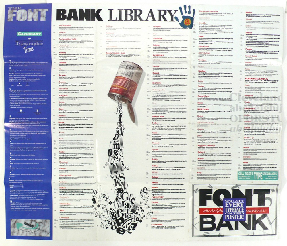 250 FontBank Display Typefaces Postscript For Macintosh on 3.5" Floppy Disks