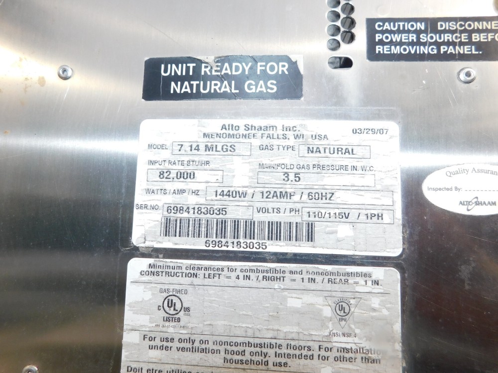 COMBI OVEN (ALTO SHAM DOUBLE STACK) NATURAL GAS