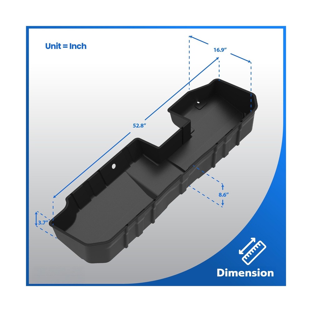 Tyger Auto Rear Under Seat Storage Box Compatible with 2019-2026 Chevy Silver...