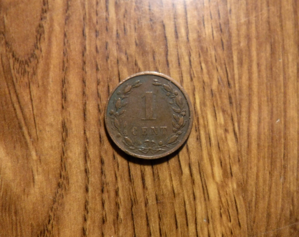 NETHERLANDS 1 CENT 1901 COIN (1155)
