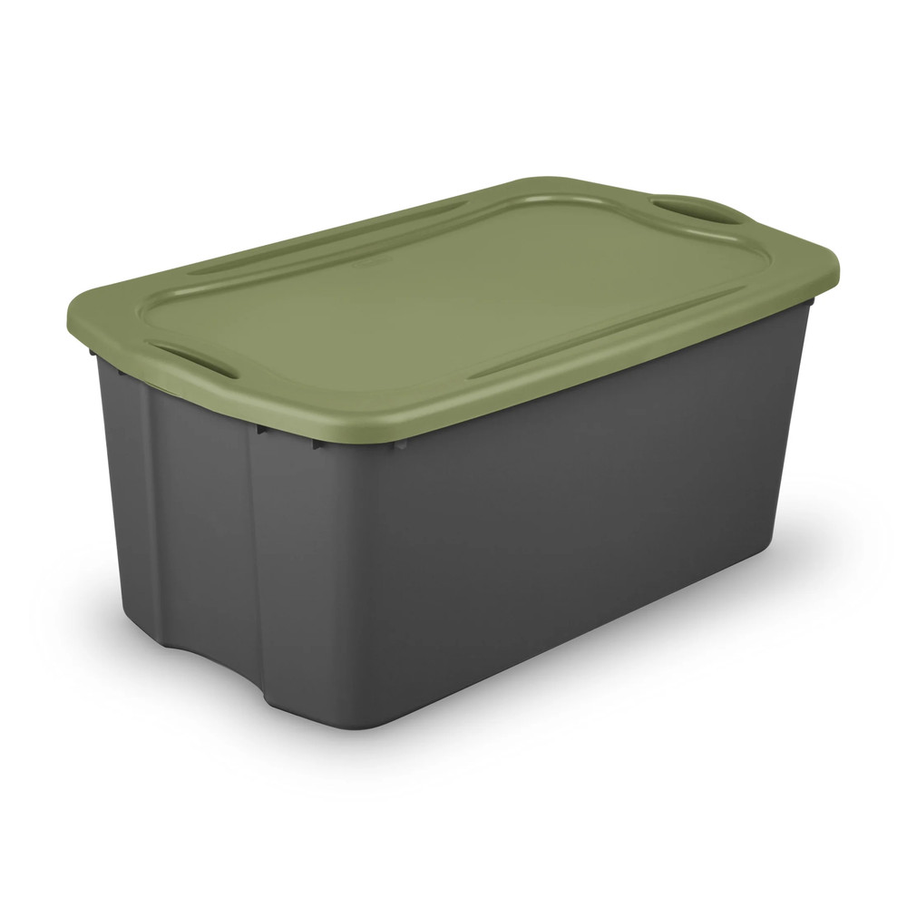 EZ Carry 30 Gallon Extra-Large Storage Bin, Plastic Storage Container with Full-