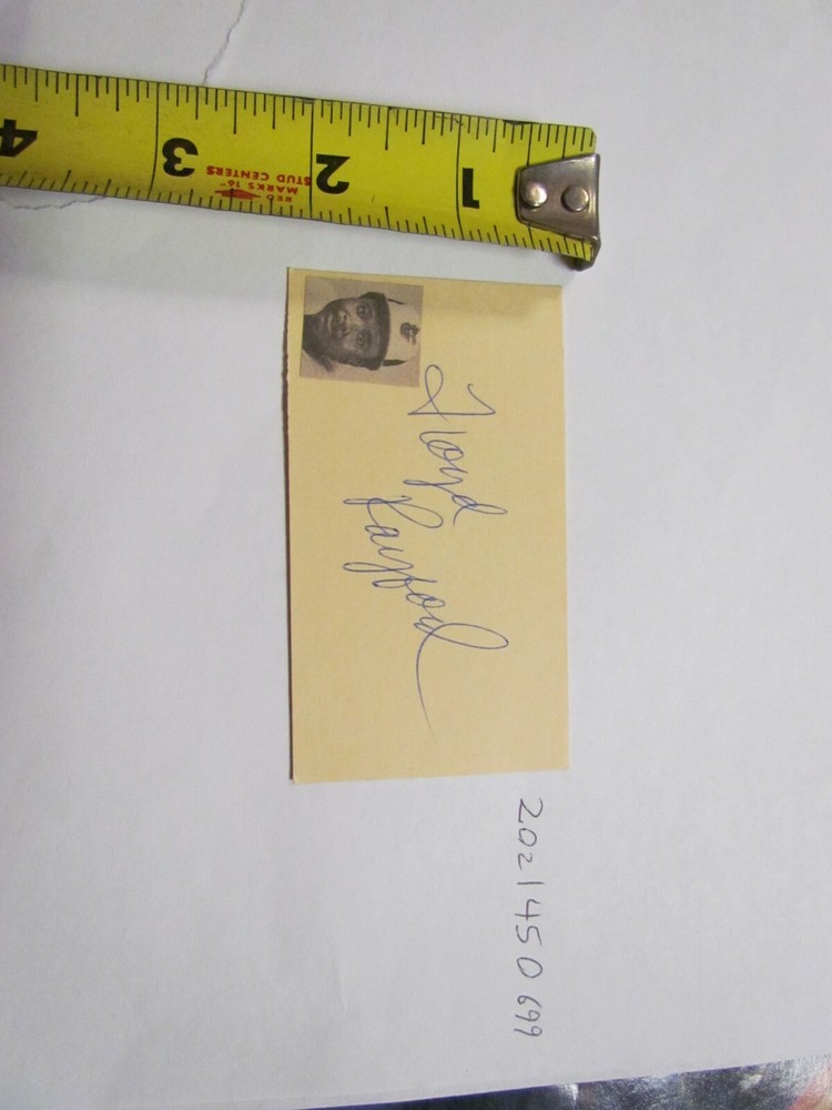 Floyd Rayford Signed Autographed Cut JSA Auction Certified