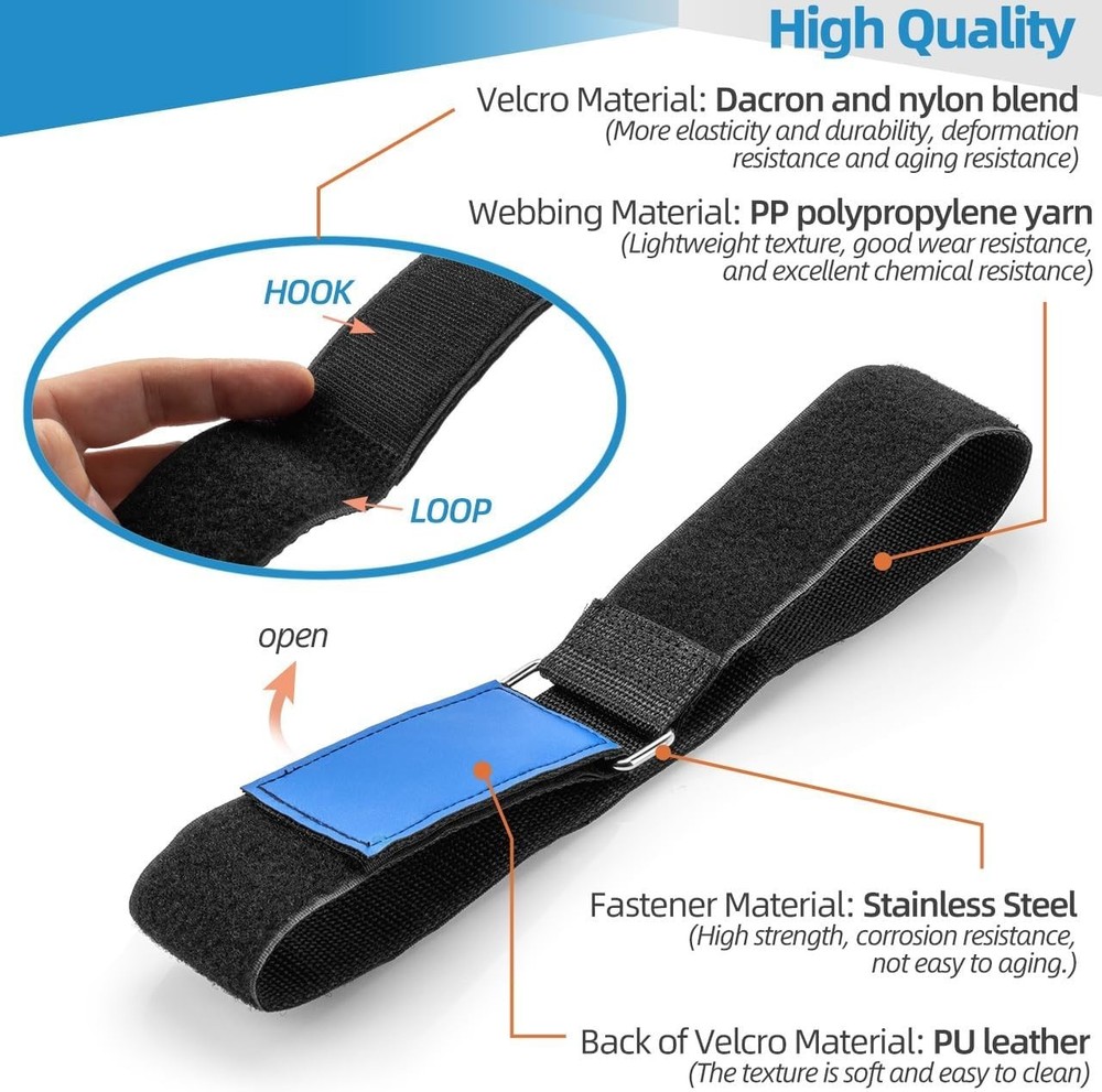 High-Strength Adjustable Ladder Straps, 4-Pack 33''x2'' with Hook & Loop Closure