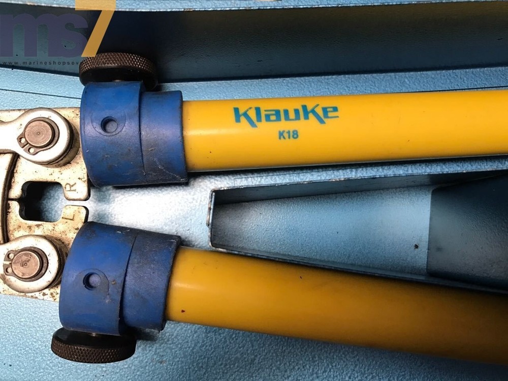 KLAUKEE K18 HYDRAULIC CRIMPING TOOL WITH ITS 10 DIE SETS