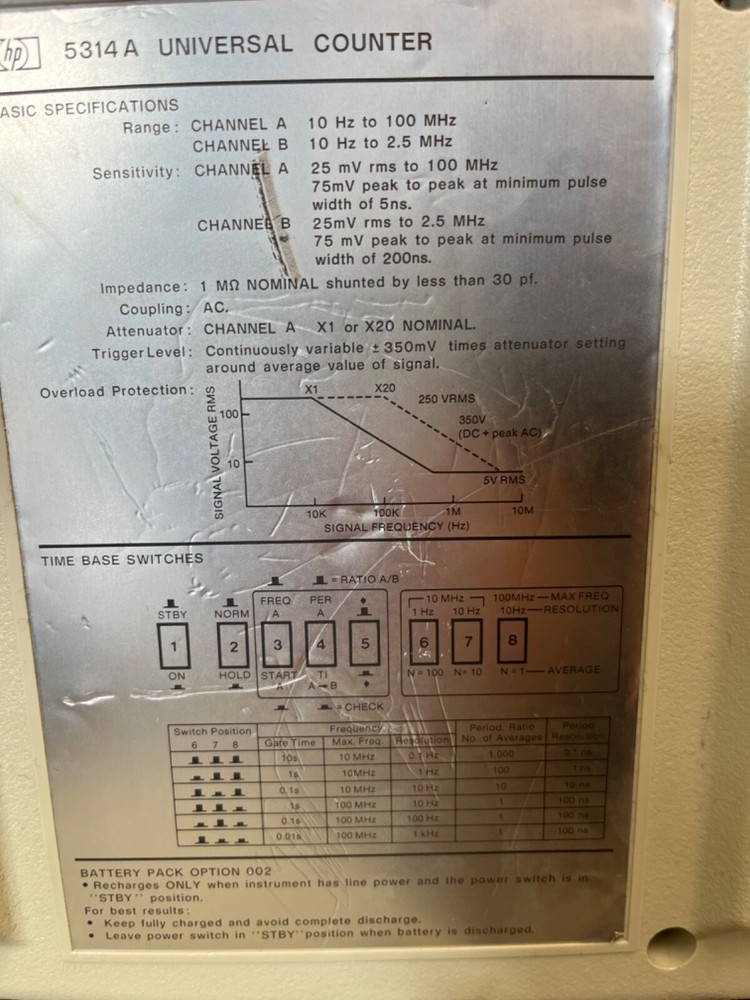 hp 5314a Universal Counter