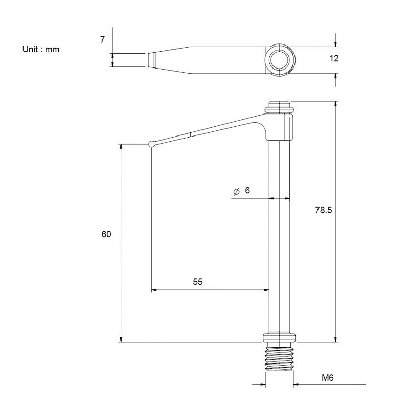 M6 Spring Fixed Board Fixed Pole L55mm for CMM Tension Clamp/Inspection Tooling