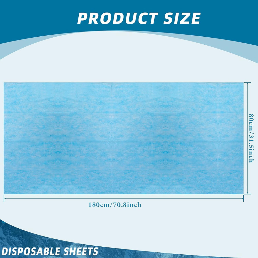 20 Pieces Disposable Bed Sheets Bed Cover Spa Massage Table Sheet Waterproof Bed