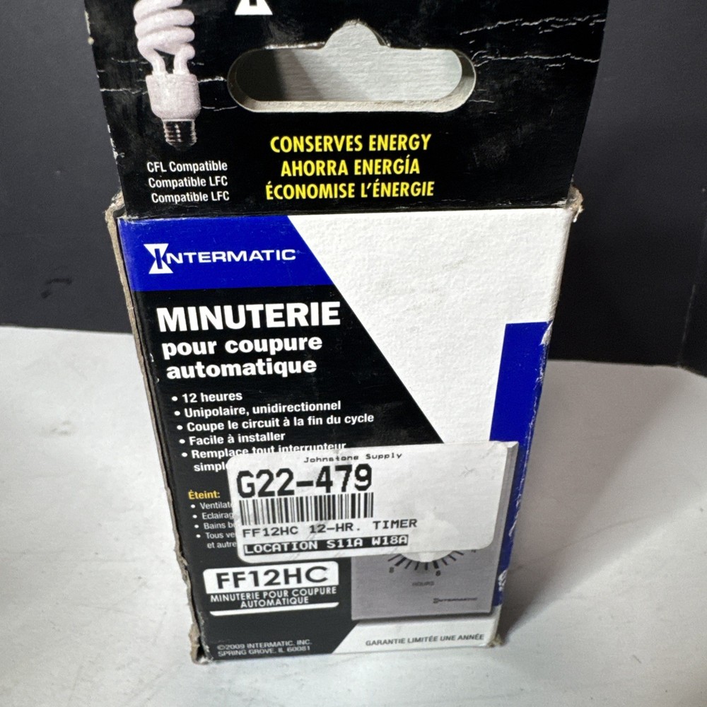 Intermatic FF12HC Auto Shut-Off Timer FNFP