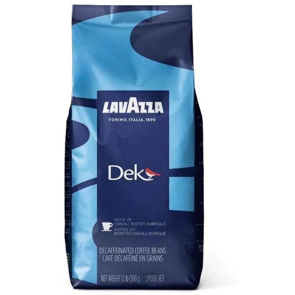 Lavazza Dek Whole Bean Coffee Blend, Decaffeinated Dark Roast