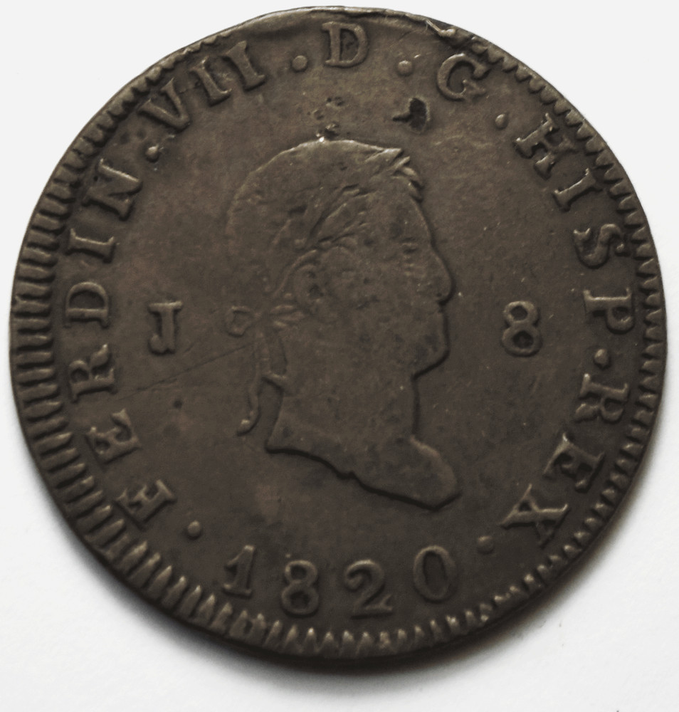 1830 Spain 2 Maravedis KM# 488 Copper Coin