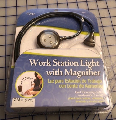 Dritz Work Station Light with Magnifier and Adjustable Goosenecks