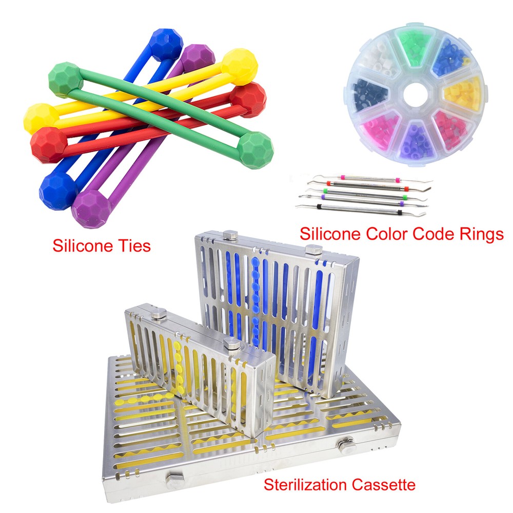 Dental Instrument Silicone Ties/Silicone Color Code Rings/Sterilization Cassette