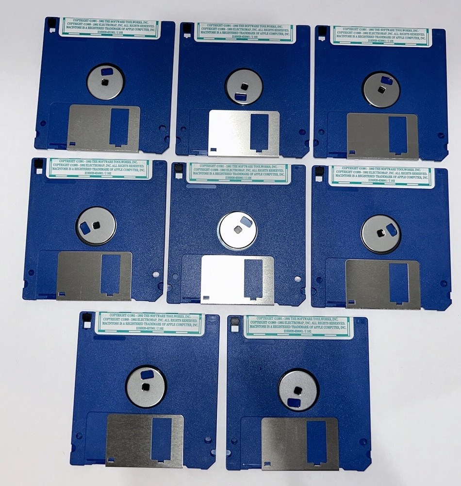 Toolworks U.S. Atlas Complete Floppy Disk Series Vintage Software