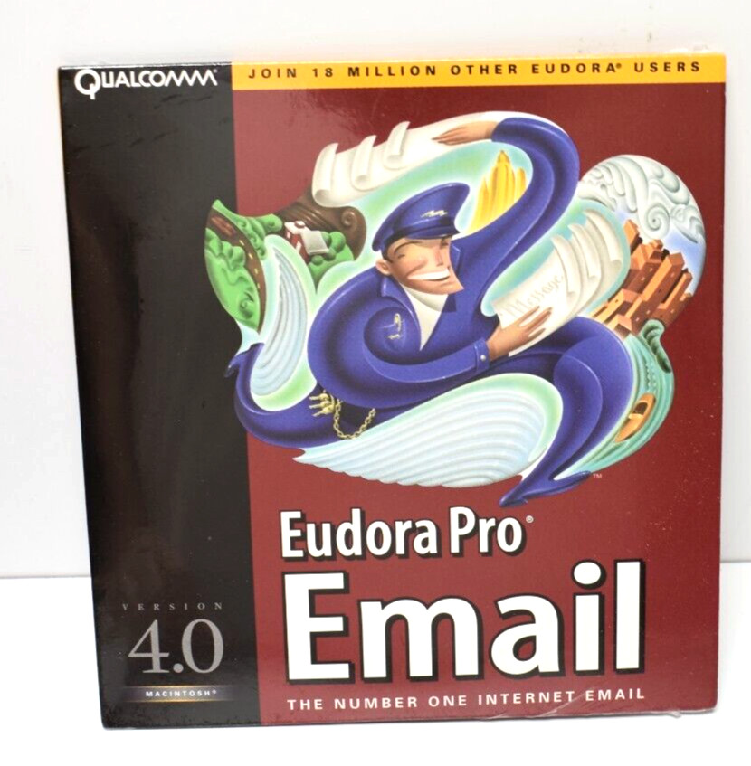 Eudora Pro Email 4.0 For Macintosh Apple New Open Box, Sealed Disc Complete