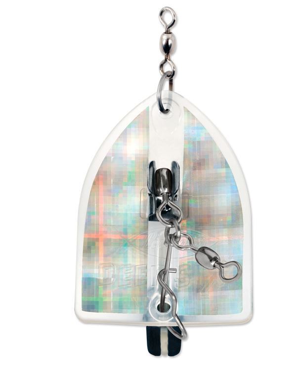 Luhr Jensen Double Deep Six  - Clear Silver Disco - 135' Running Depth Trolling