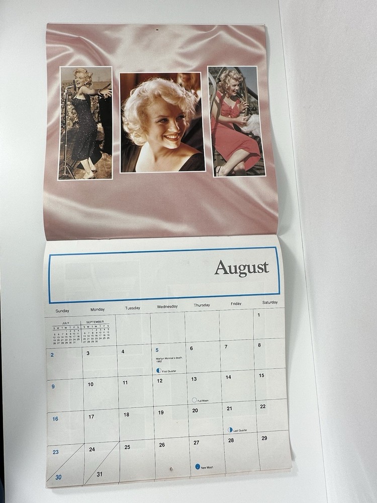 Marilyn Monroe 1992 12 Month Calendar EUC