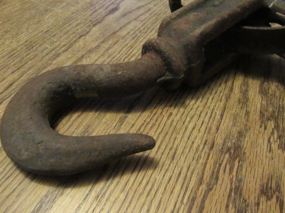 Vintage & Rusty Hook & Pulley