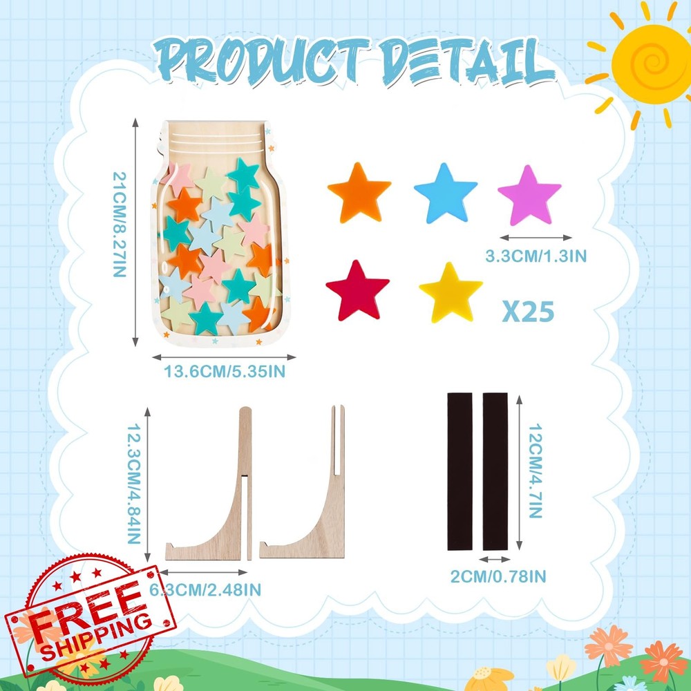 Magnetic Reward Jar for Kids Classroom Behavior Chart